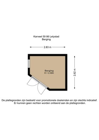 Floorplan - Karveel 59 86, 8242 WG Lelystad